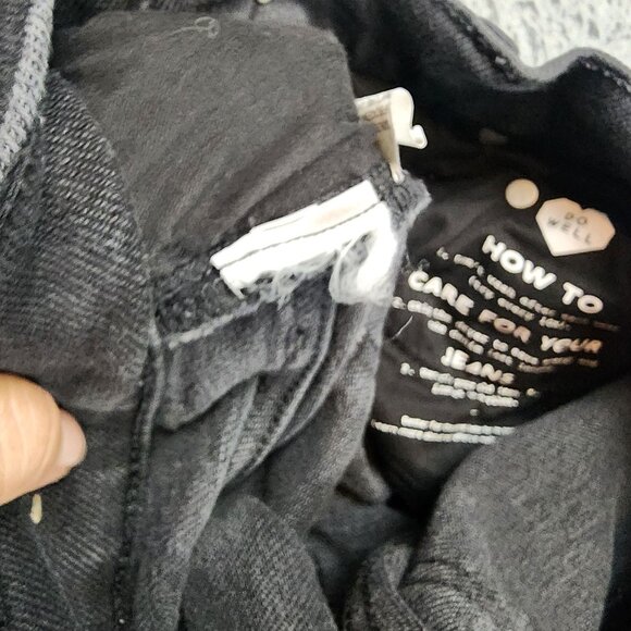 Madewell Jeans Womens 27 Black Stretch Mid Rise Cali Demi Boot - Picture 12 of 13